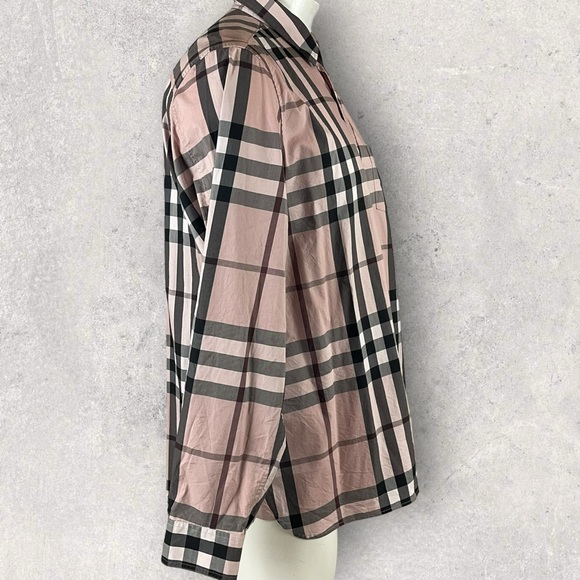 Burberry London Shirt Men’s 3XL Nova Check Pink Plaid Button Up Long Sleeve 1417 - Picture 5 of 12